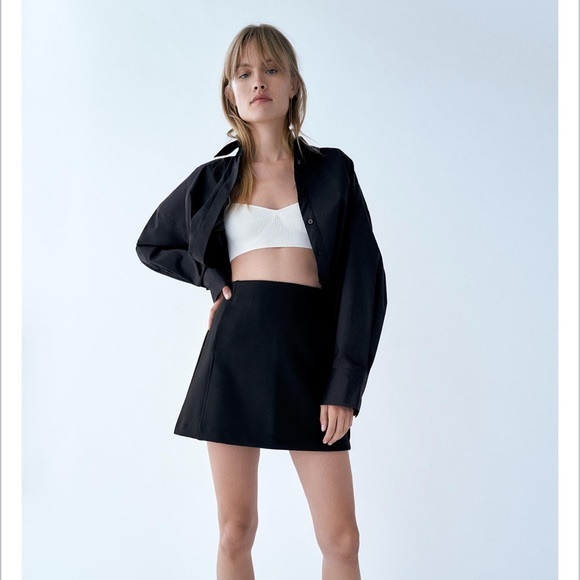 Zara Skirts Zara Black Side Pocket Mini Skirt Poshmark